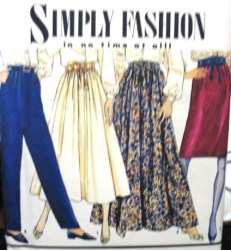 7021 SIMPLICITY LONG FLARE SKIRT LENGTHS, SLIM SKIRT, PANTS, OBI PATTERN 6-14; 18-24 choice